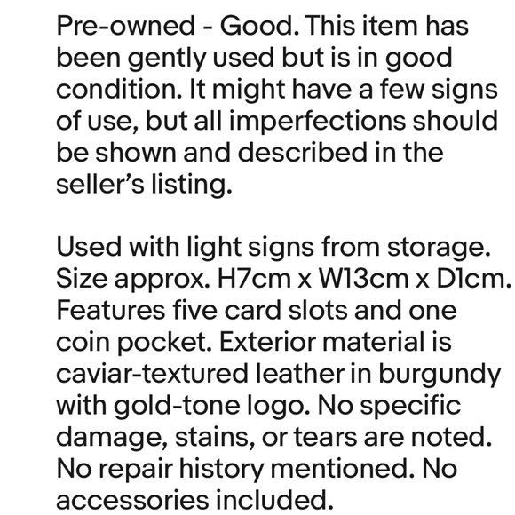 Yves Saint Laurent Burgundy Card Holder - Picture 11 of 11